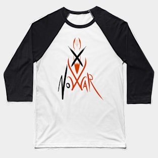 no war in silhouette, peace themed graphic design, Baseball T-Shirt